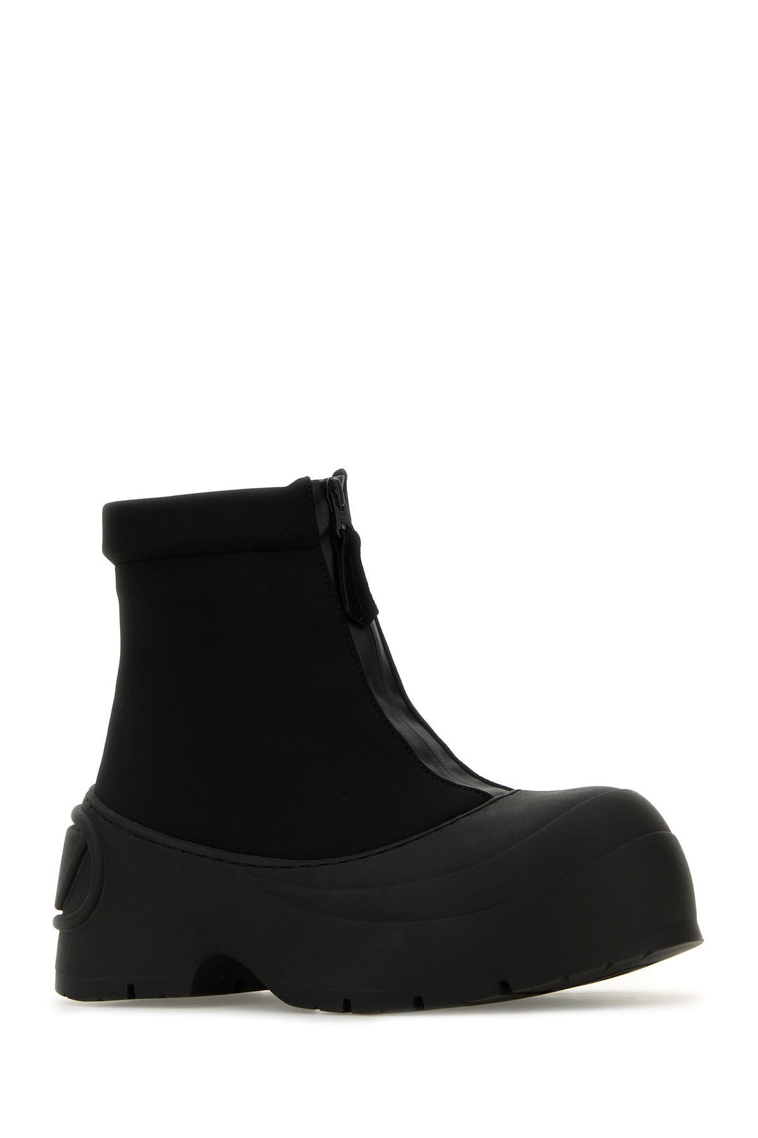 Black nylon D-Donald ankle boots