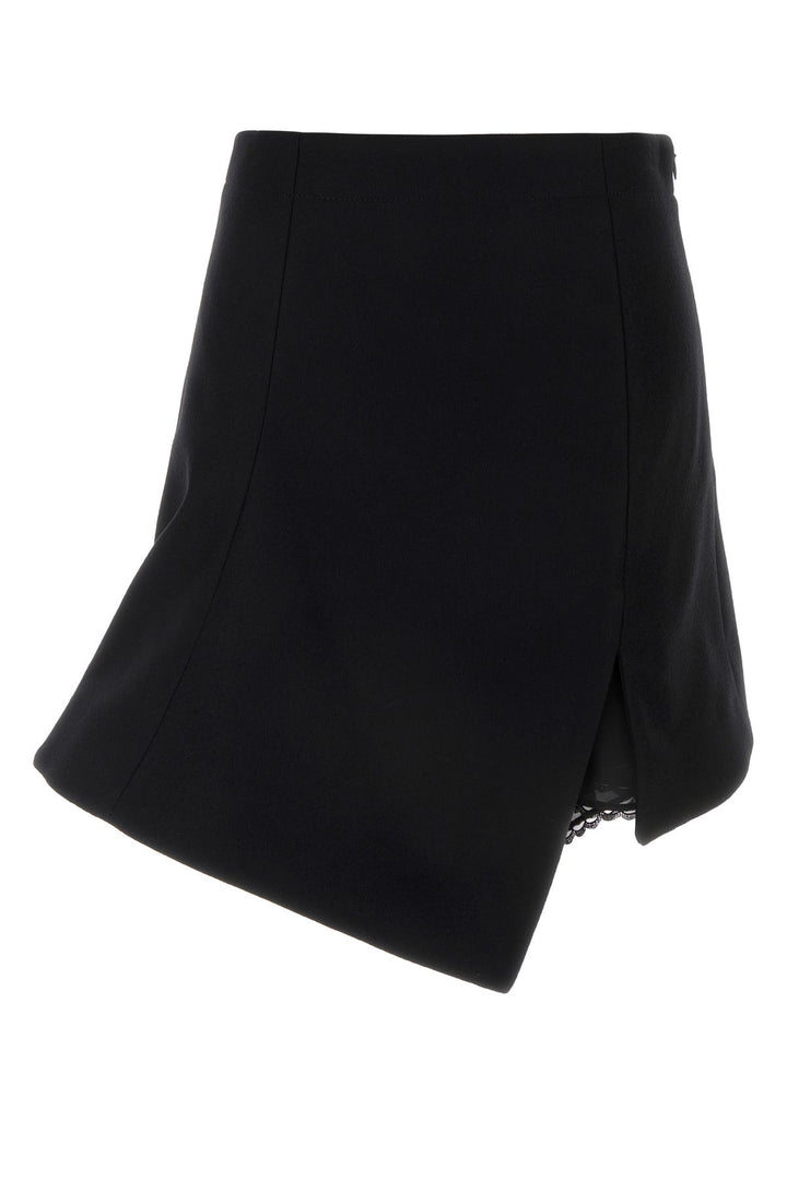 Black wool skirt