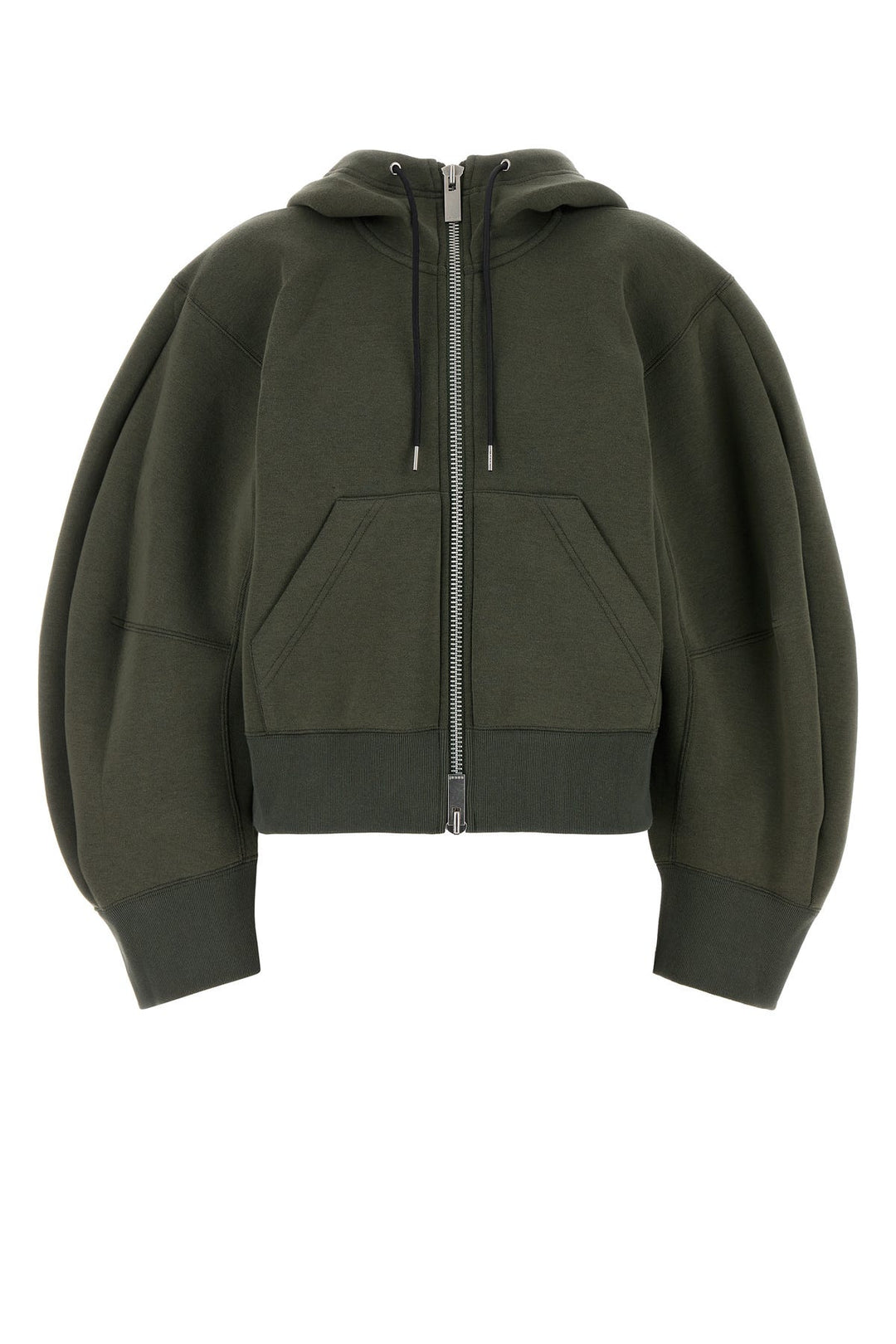 Olive green cotton blend sweatshirt