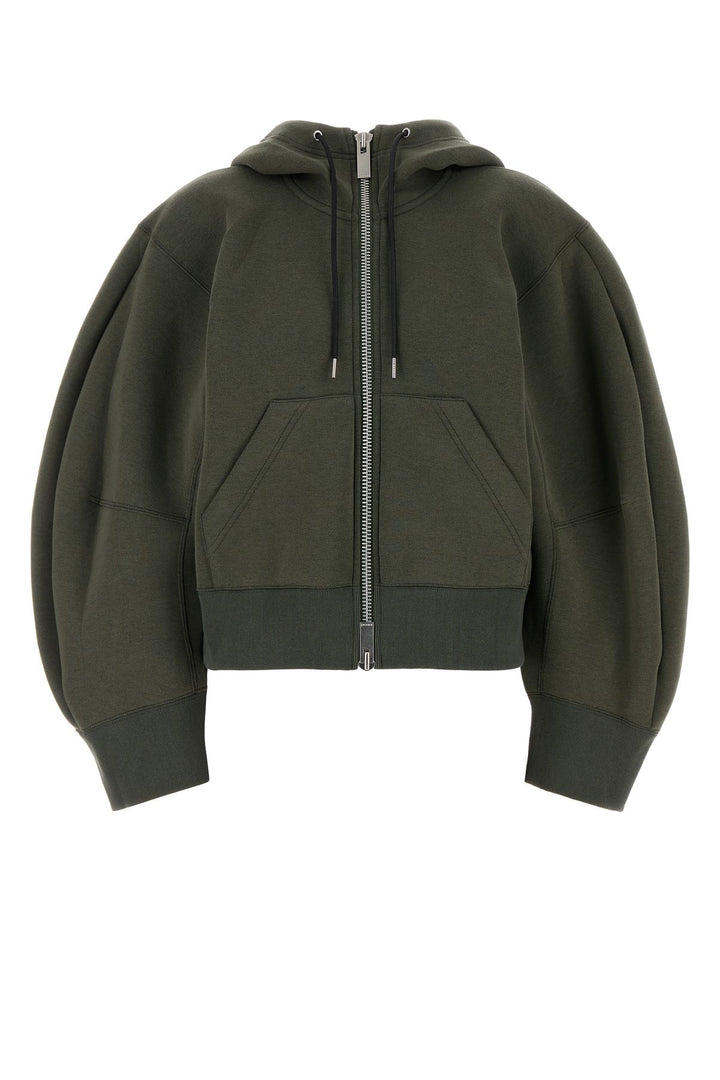 Olive green cotton blend sweatshirt