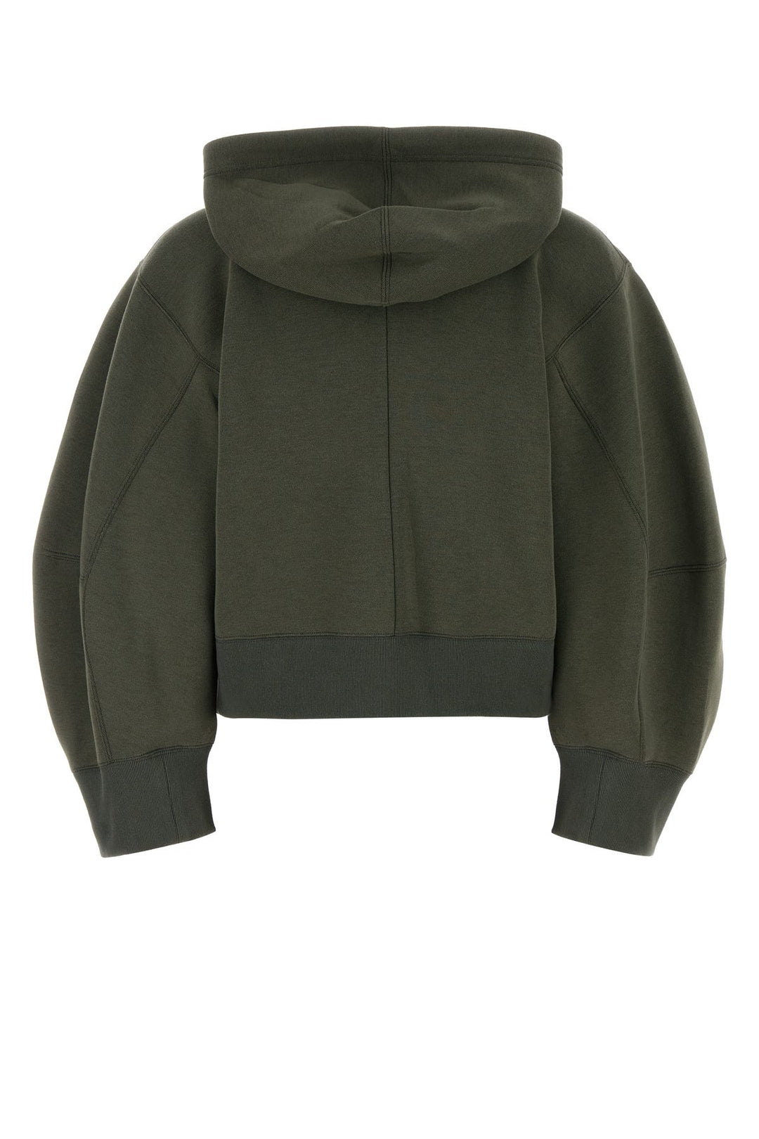 Olive green cotton blend sweatshirt