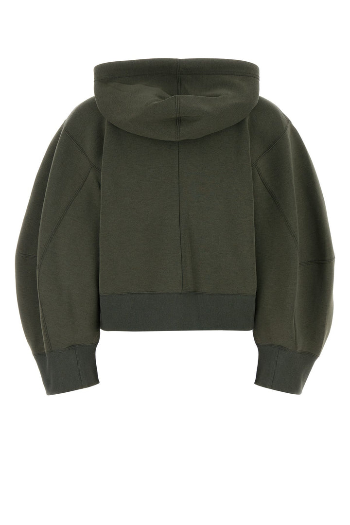 Olive green cotton blend sweatshirt