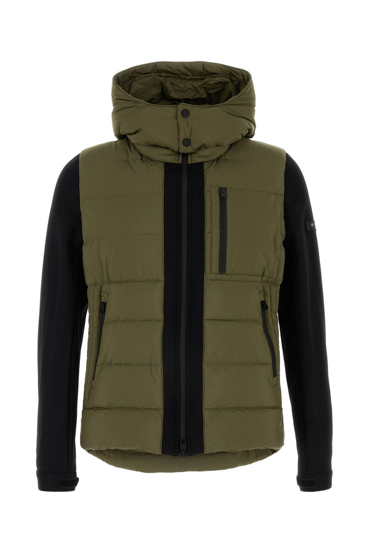 Army green nylon Taro down jacket