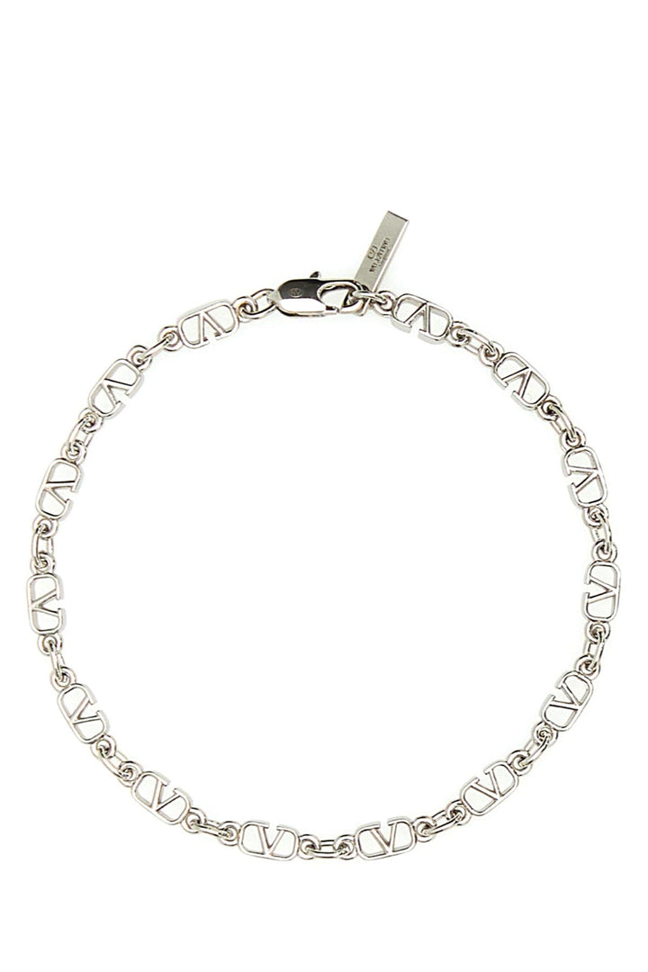 Silver metal VLogo bracelet