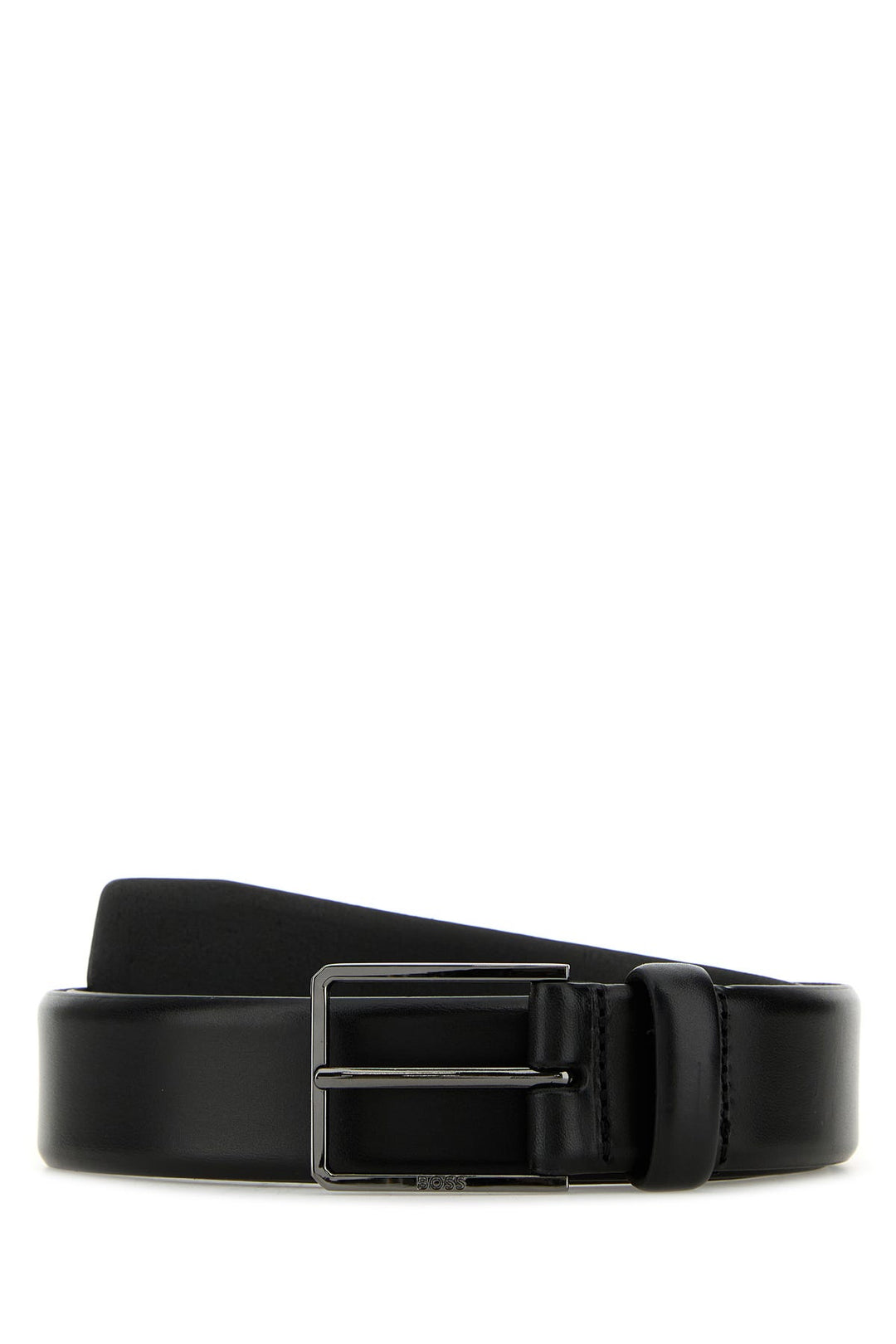 Black leather belt