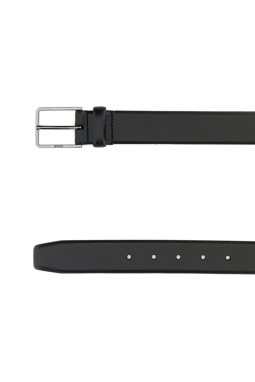 Black leather belt