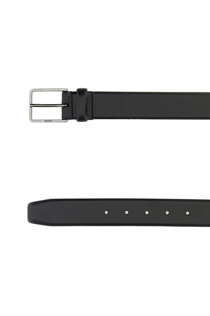 Black leather belt