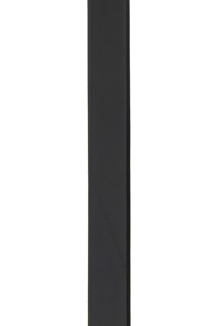 Black leather belt