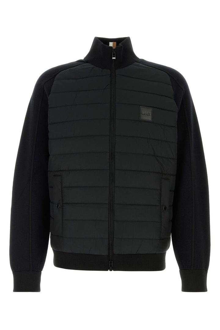 Black cotton blend jacket