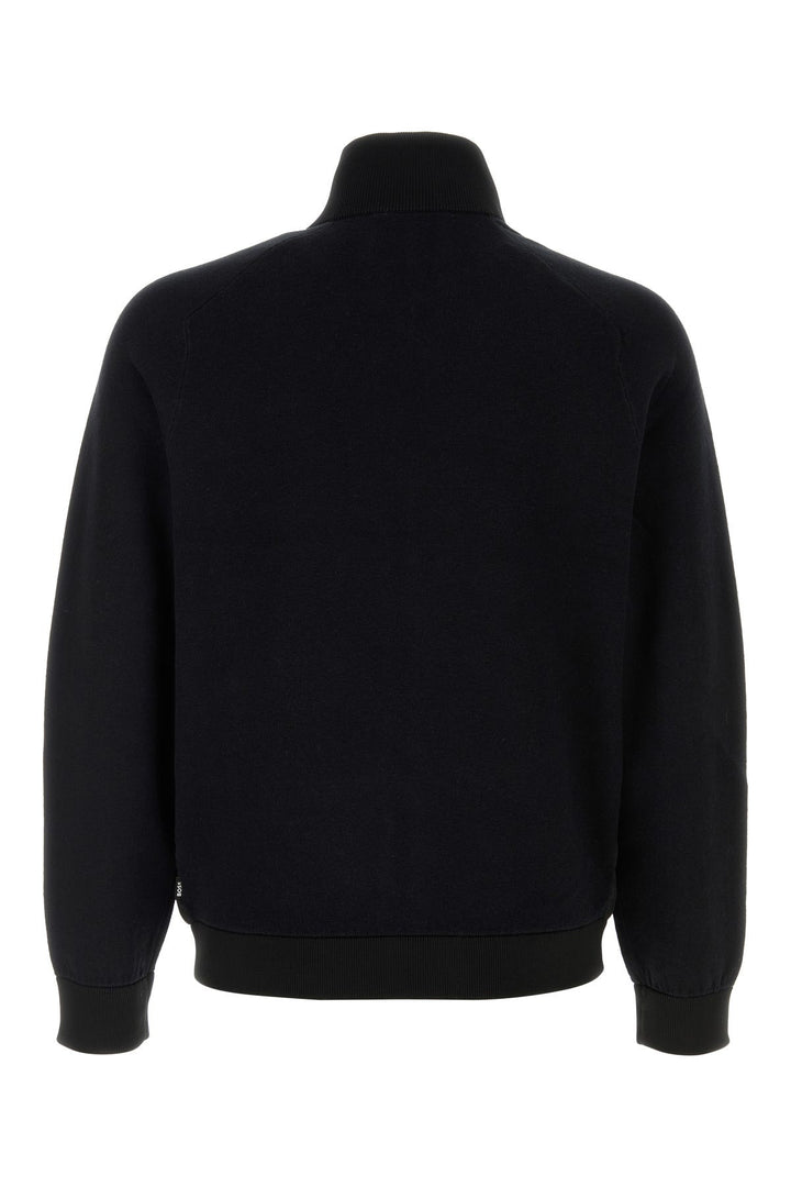 Black cotton blend jacket