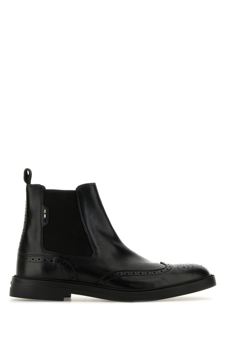Black leather Calev ankle boots