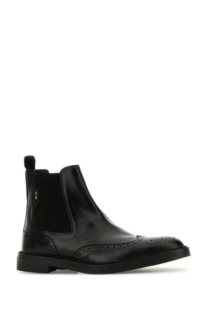 Black leather Calev ankle boots