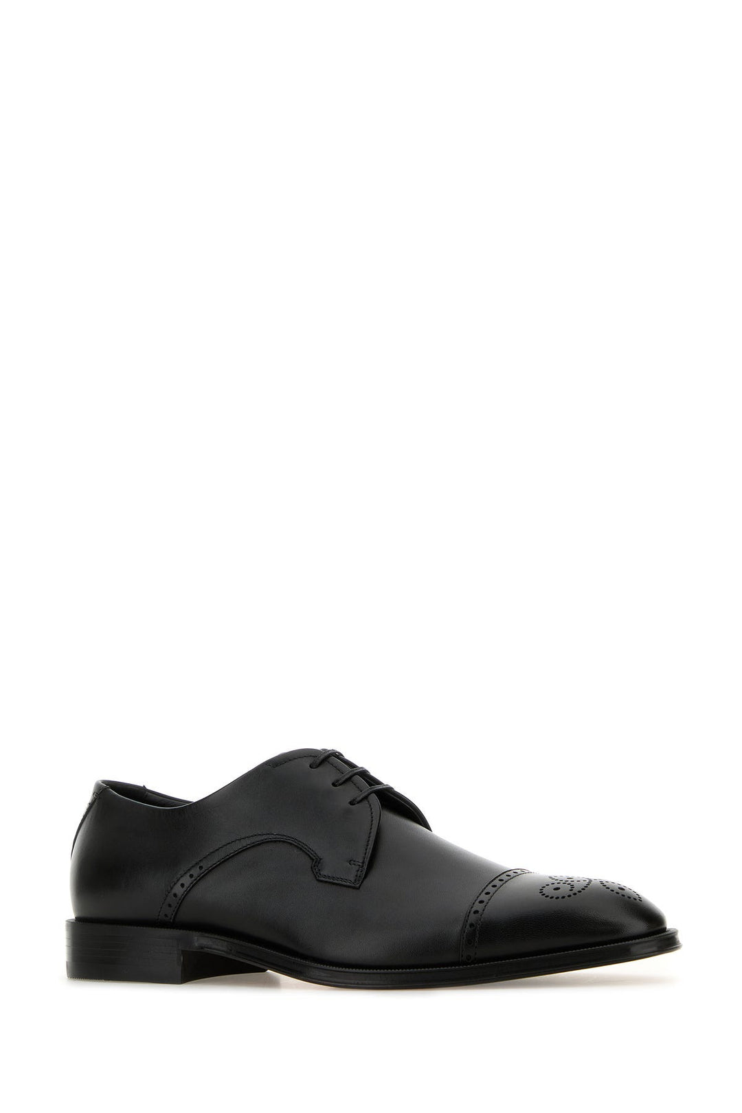 Black leather Derrek lace-up shoes