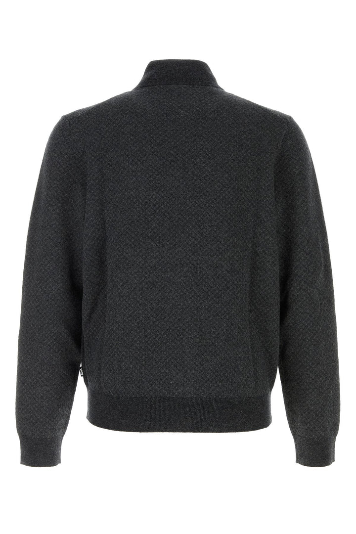 Charcoal wool blend Eltorno cardigan