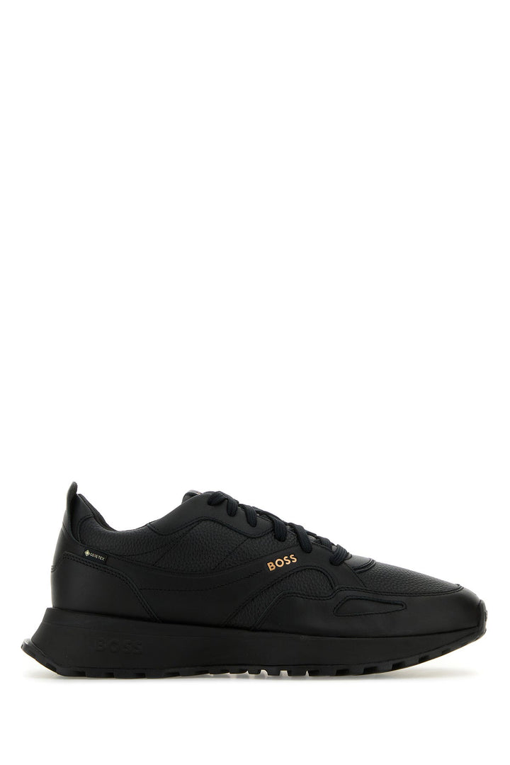 Black synthetic leather Jonah Runner sneakers