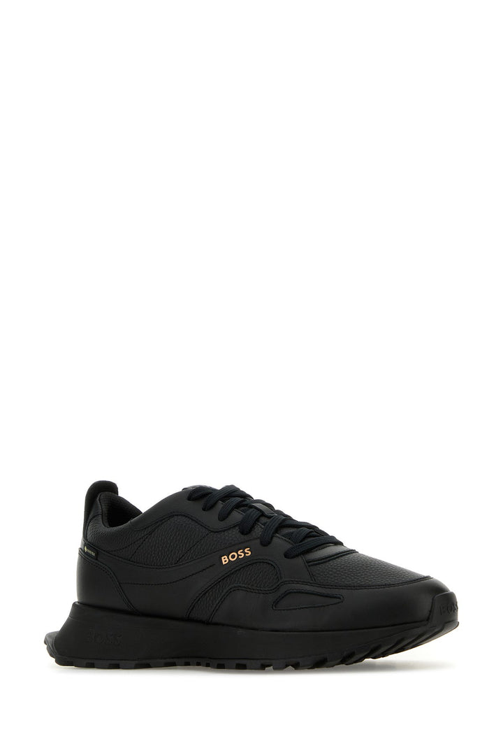 Black synthetic leather Jonah Runner sneakers