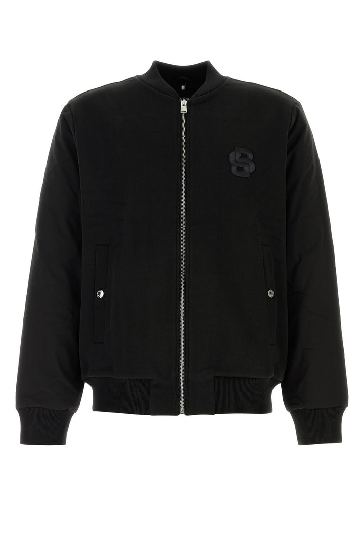 Black cotton Salieri bomber jacket