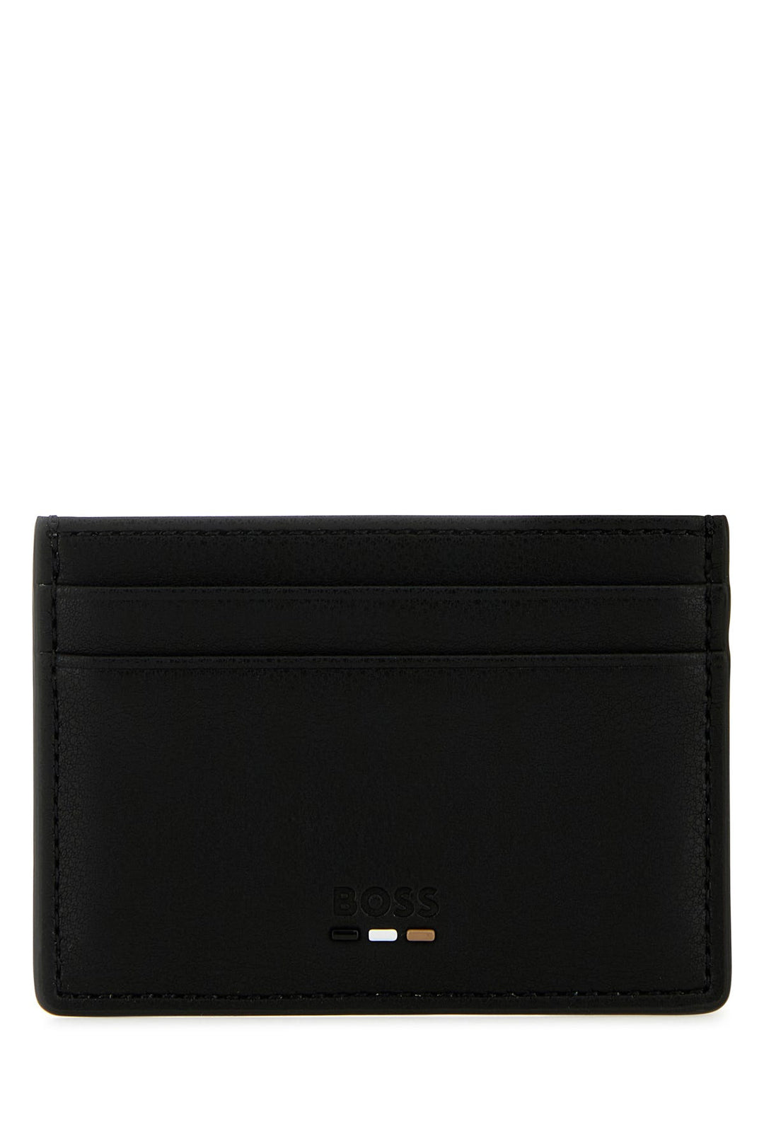 Black leather card holder