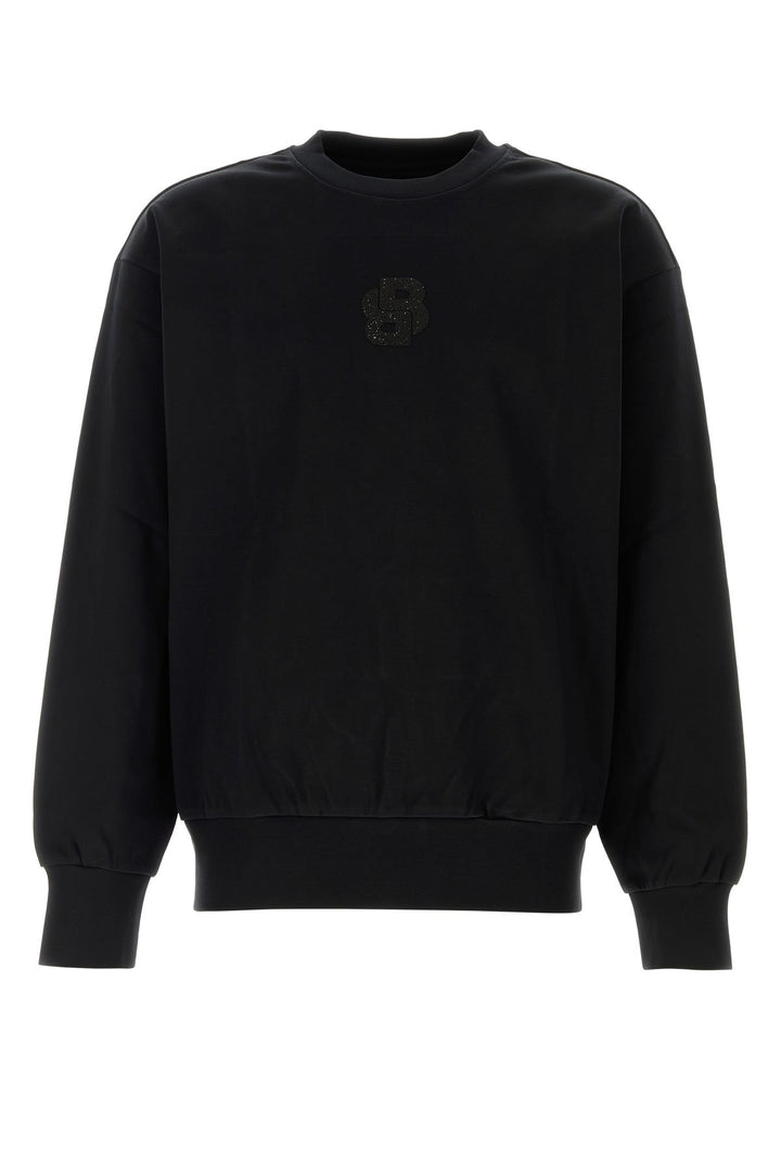 Black cotton sweatshirt