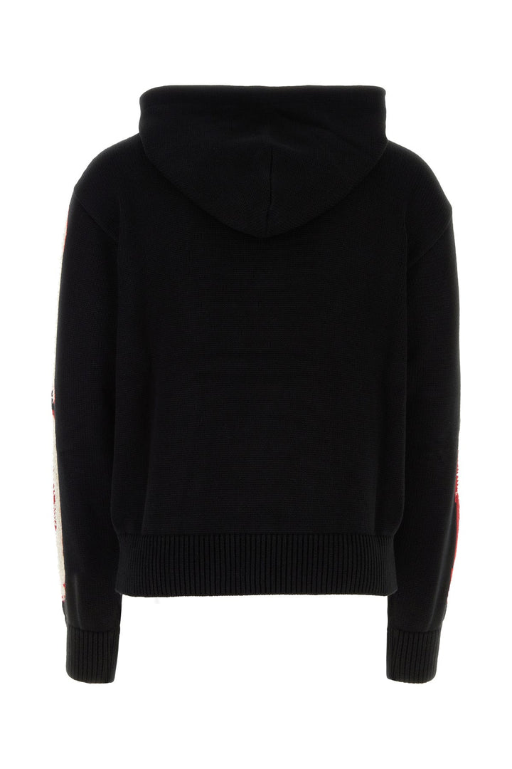Black cotton blend sweatshirt