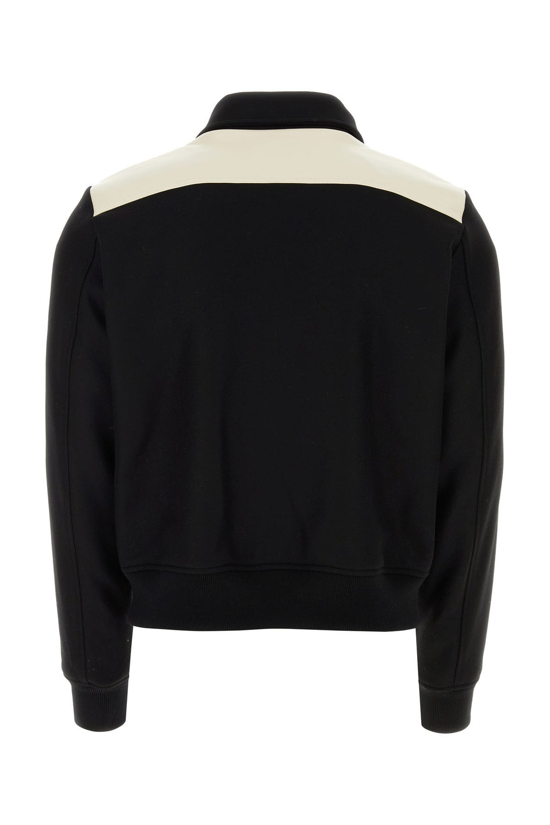 Black wool blend bomber jacket