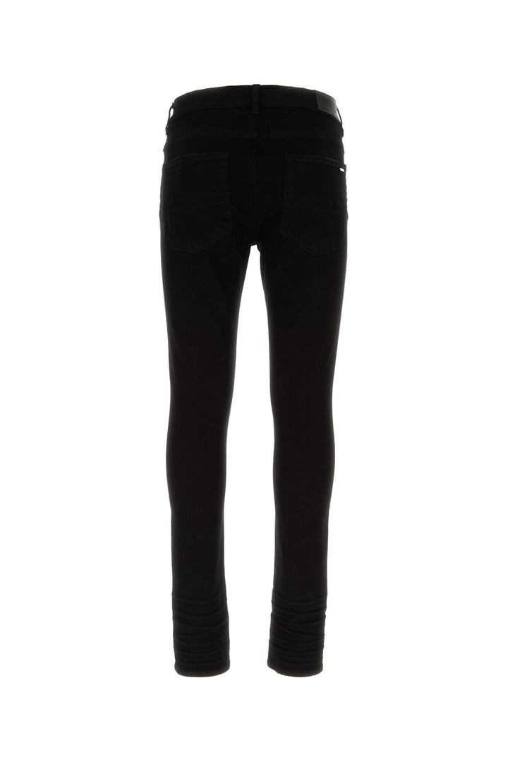 Black stretch denim jeans