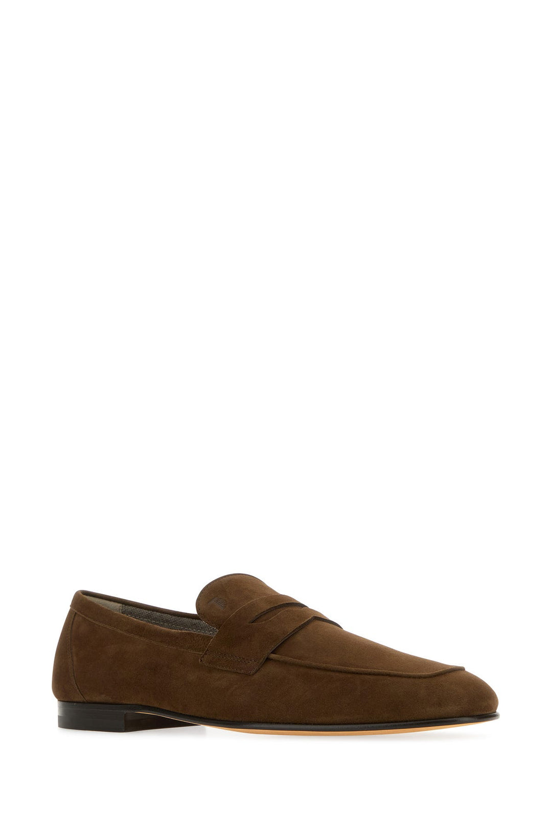 Brown suede loafers
