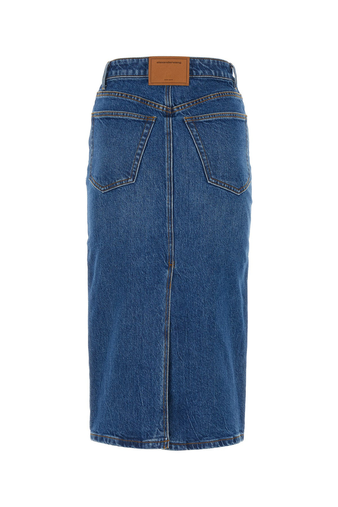 Stretch denim skirt