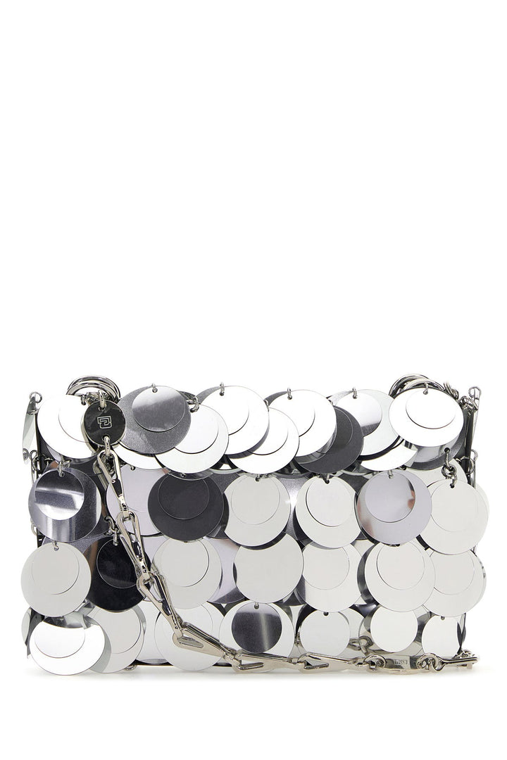 Silver maxi sequins nano shoulder bag