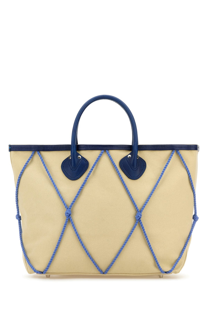 Cream canvas shopping bag