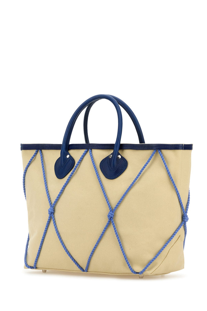 Cream canvas shopping bag