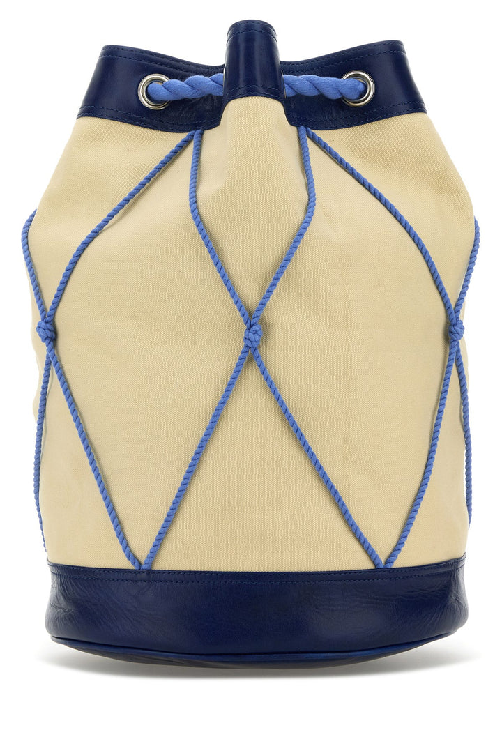 Cream canvas backpack