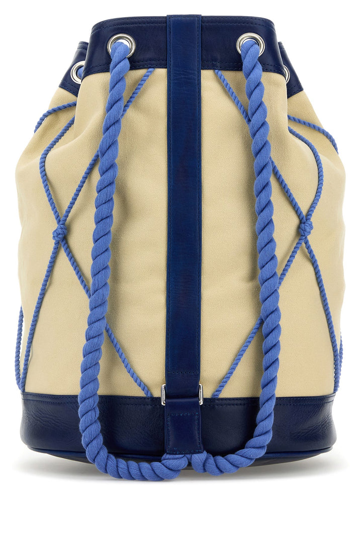 Cream canvas backpack