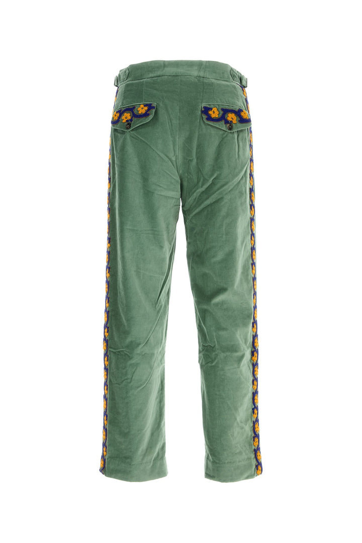 Green velvet pant