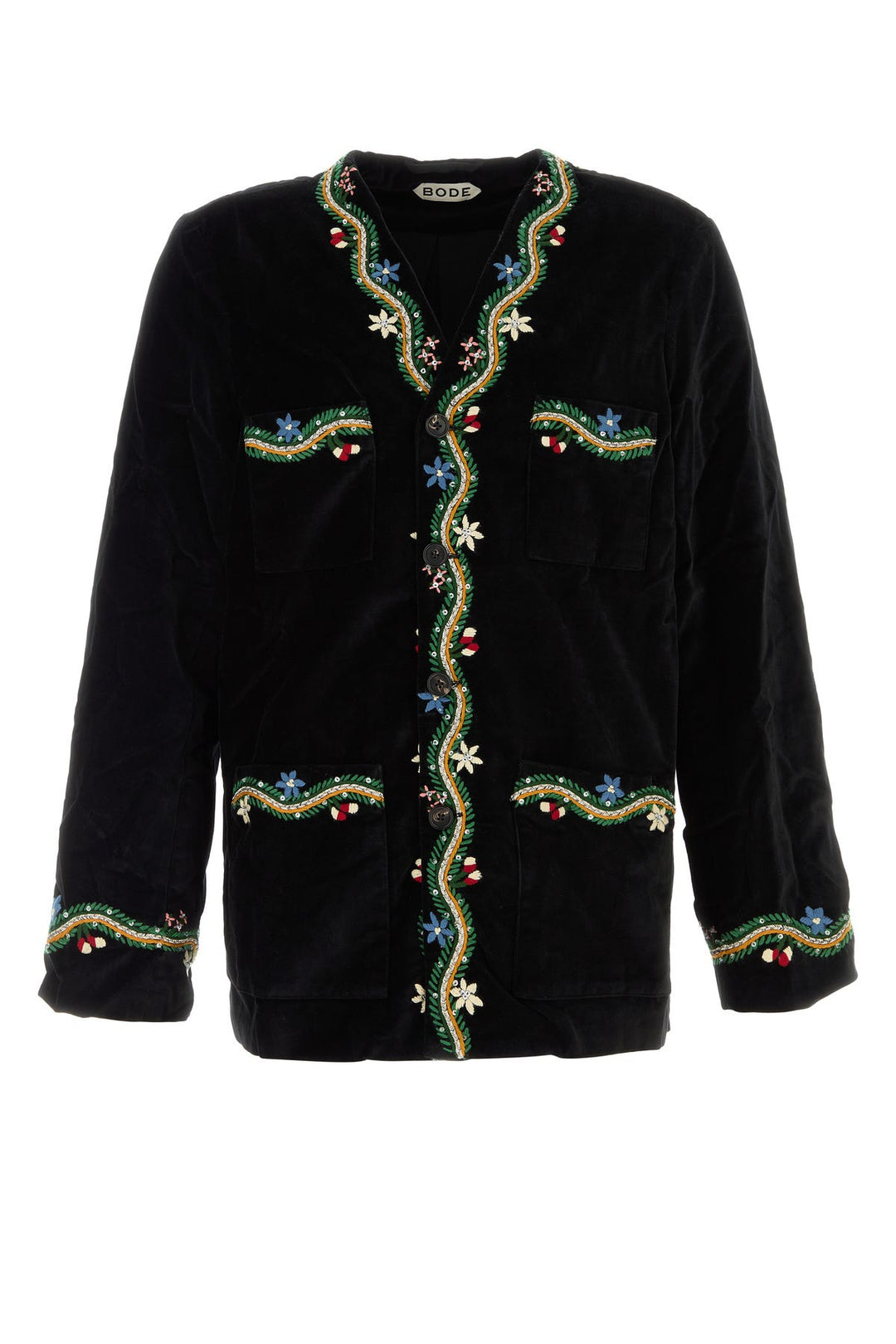 Black velvet cardigan