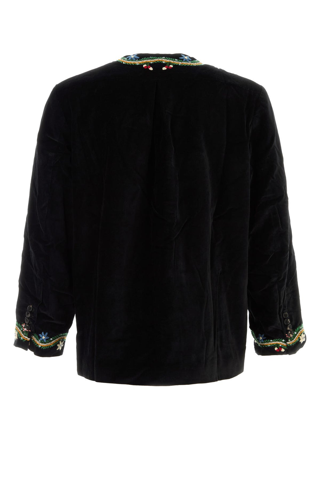 Black velvet cardigan