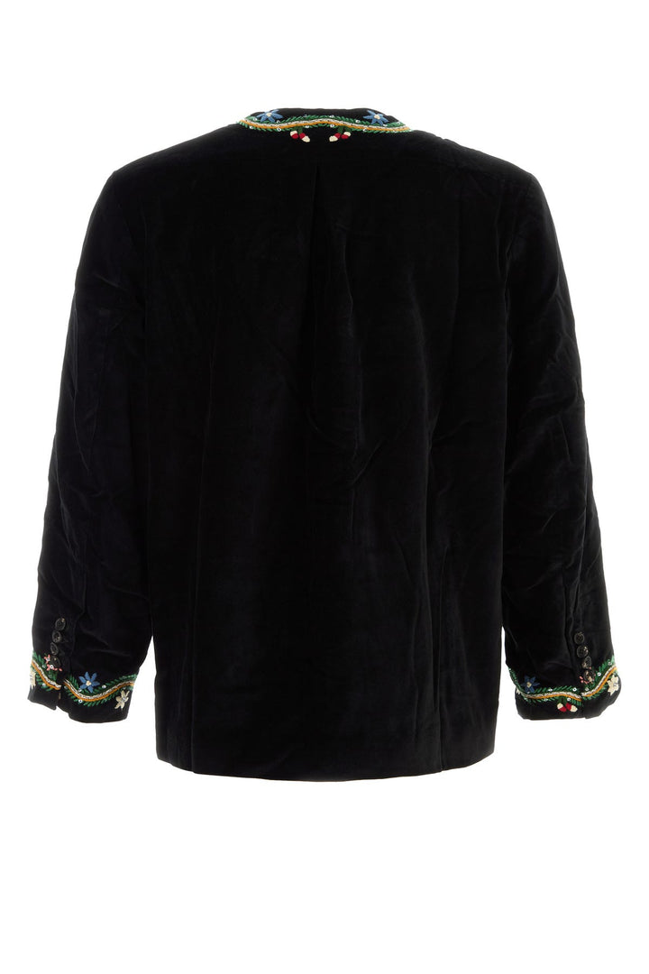 Black velvet cardigan