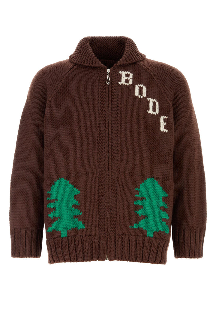 Brown wool cardigan