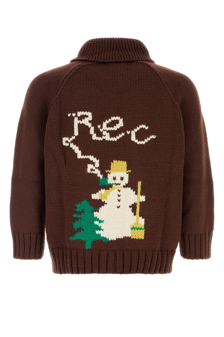 Brown wool cardigan