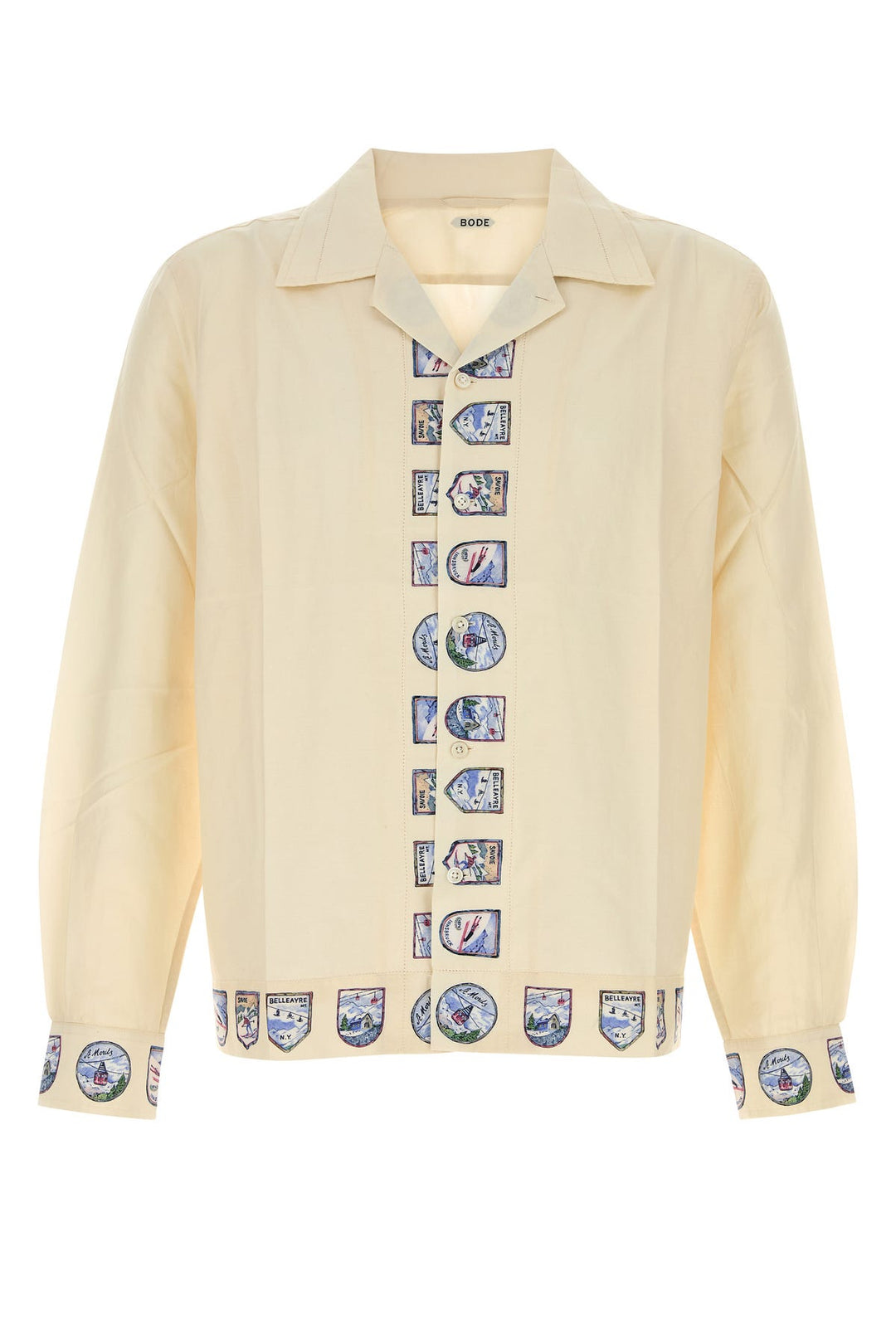 Cream cotton blend Ski Season shirt