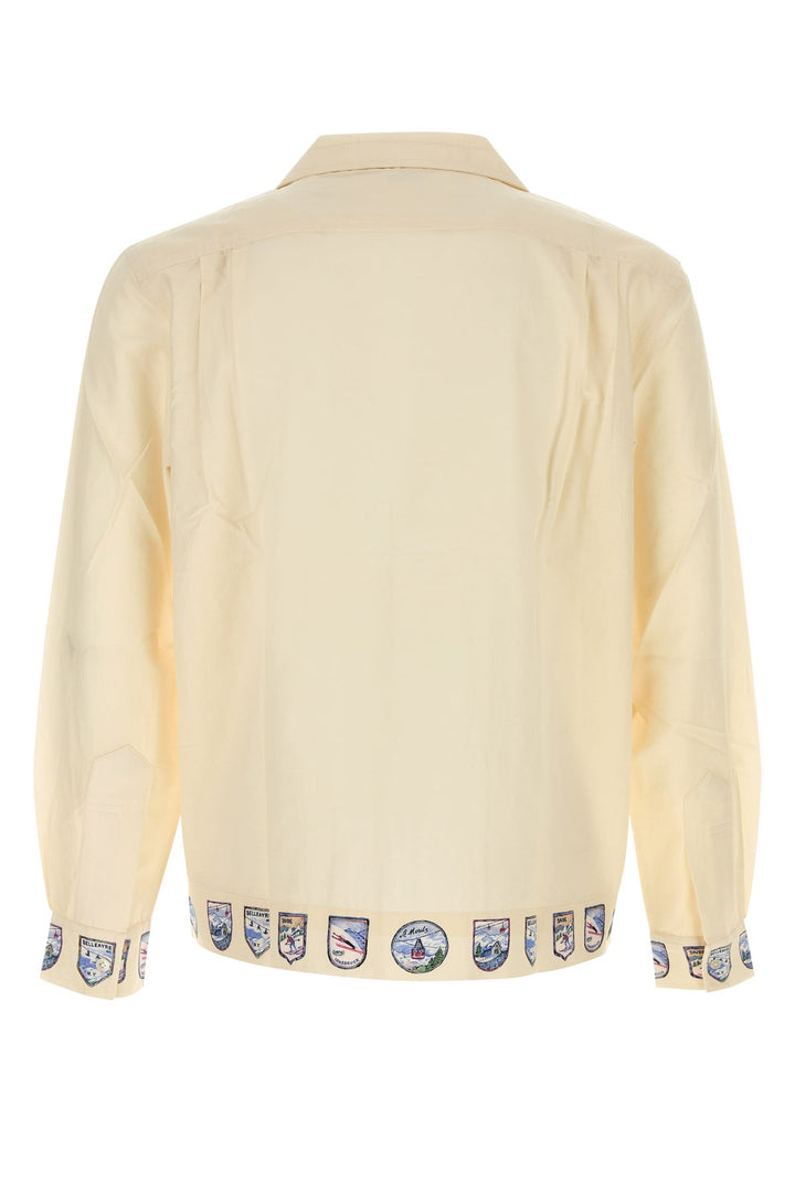 Cream cotton blend Ski Season shirt