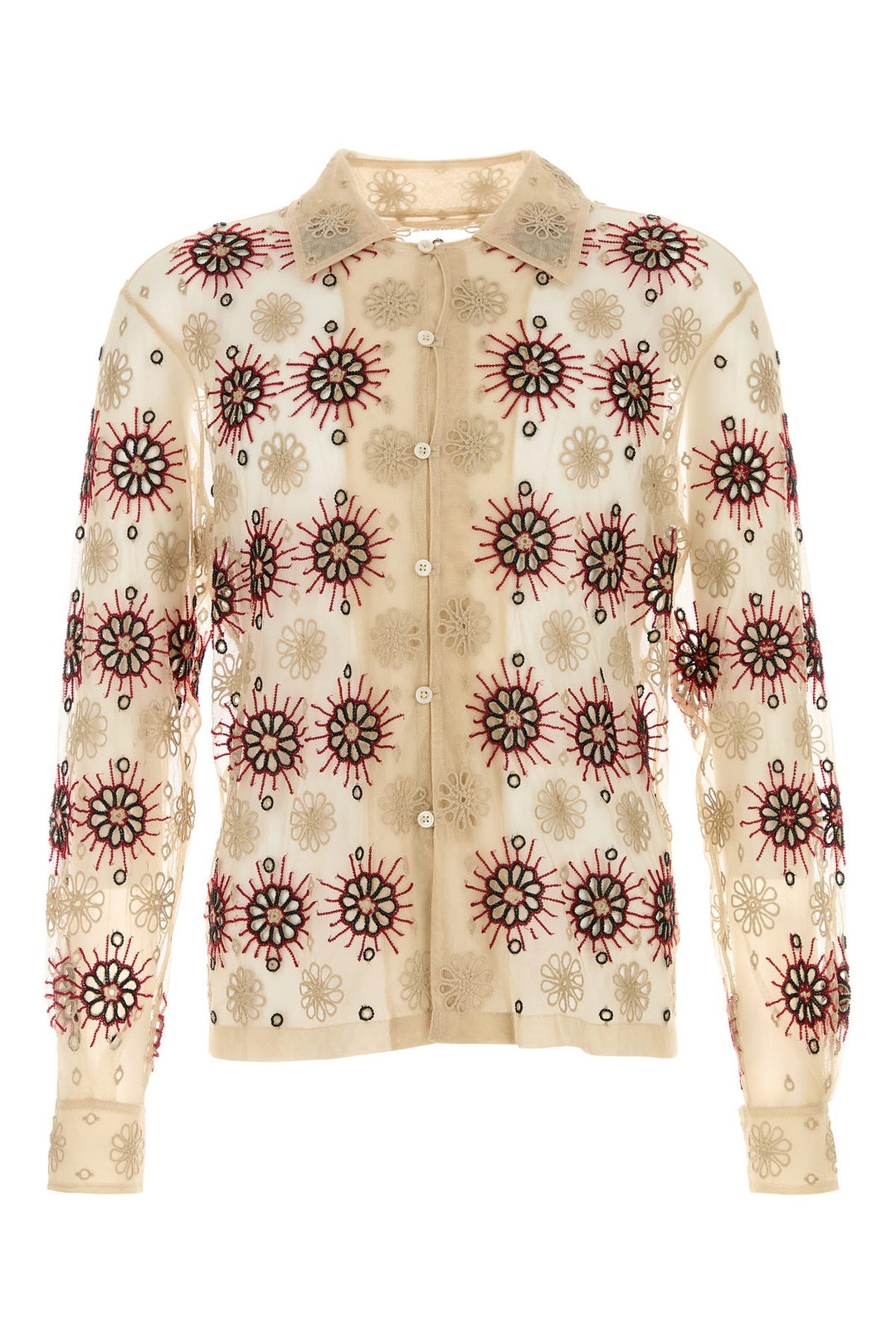 Embellished tulle Solarium shirt