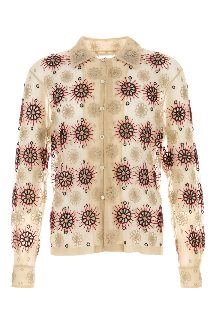 Embellished tulle Solarium shirt