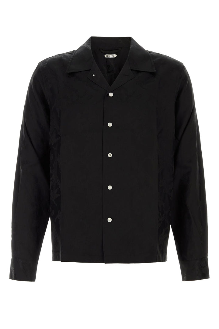 Black jacquard Football shirt