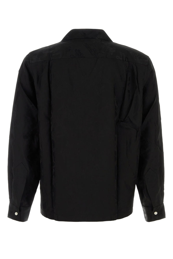 Black jacquard Football shirt