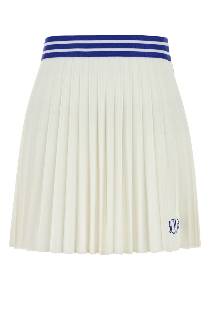 White piquet Court mini skirt