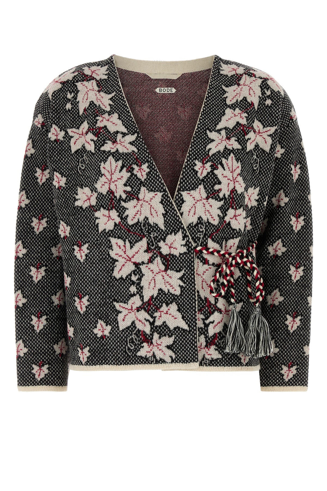 Embroidered alpaca Maple cardigan