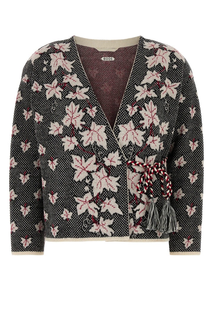 Embroidered alpaca Maple cardigan