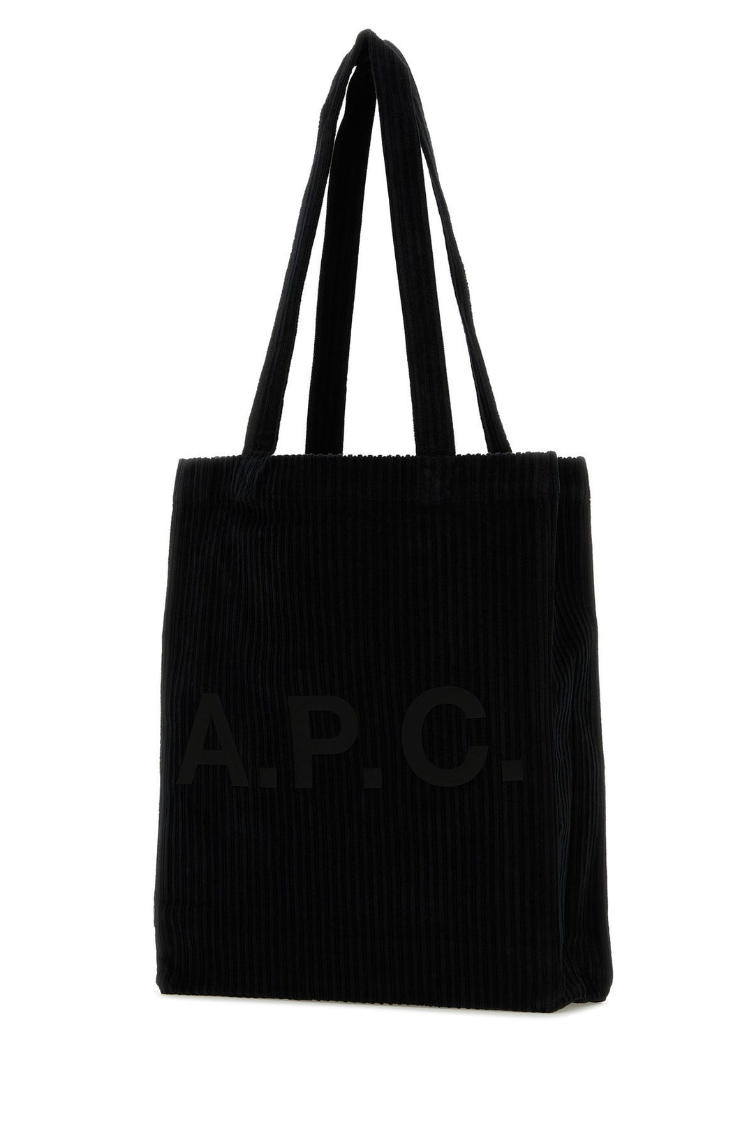 Black corduroy Lou shopping bag