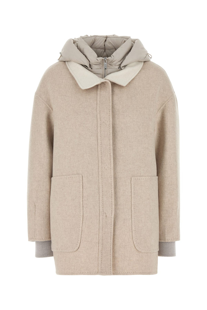 Sand nylon blend Natisha down jacket